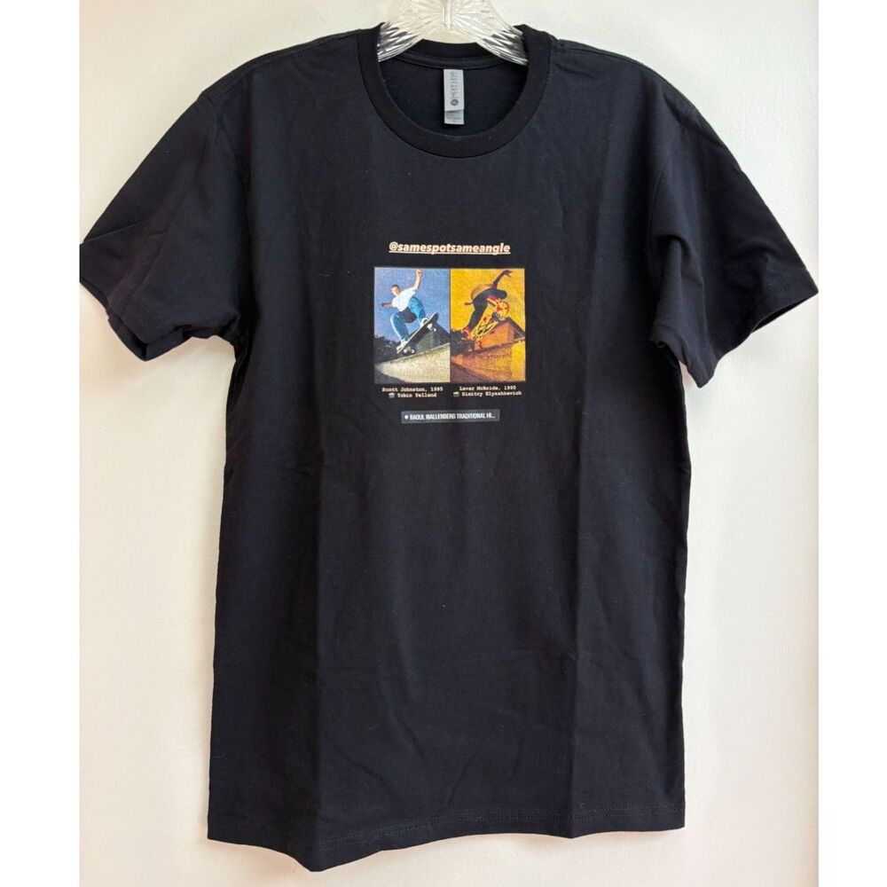 Same Spot Same Angle Black Graphic Skate Tee Wallenberg 1995 Streetwear S New